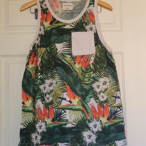 Floral tank mens L